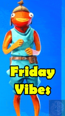 a picture of a fish that says friday vibes on it