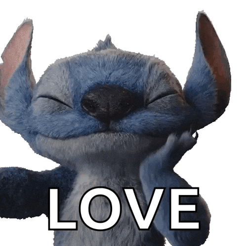 a stuffed animal with the word love written below it