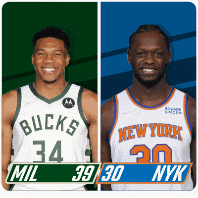 two basketball players from the bucks and new york