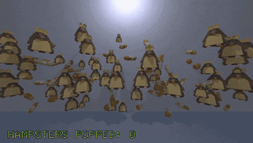 a screenshot of a game that says hampsters popped : 0