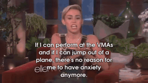 Actually Pretty Solid Reasoning GIF - Miley Cyrus Ellen Degeneres Anxiety GIFs