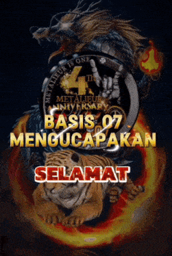 a picture of a dragon and a tiger with the words " basis 07 mengucapkan "