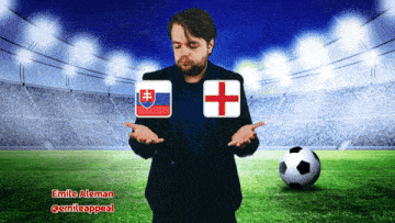 a man is holding a soccer ball and a slovakia flag