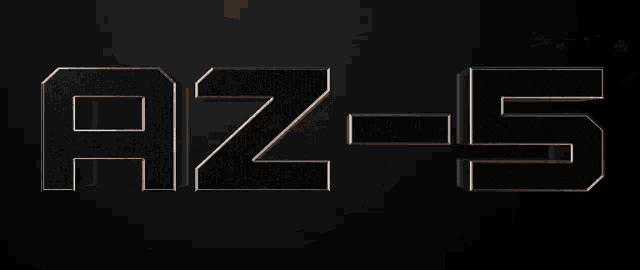 a black background with the letters az and 5 glowing in the dark