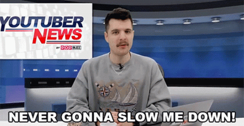 Never Gonna Slow Me Down Benedict Townsend GIF - Never Gonna Slow Me Down Benedict Townsend Youtuber News GIFs