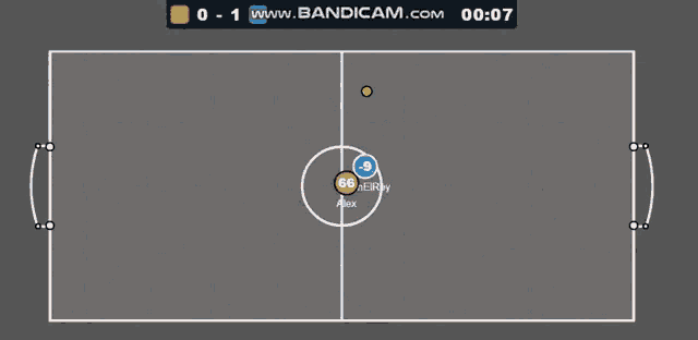 a screenshot of a soccer game with the words blue scores on it
