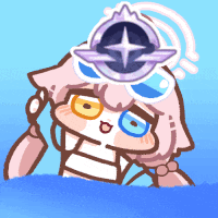 a cartoon character wearing sunglasses and a badge on her head