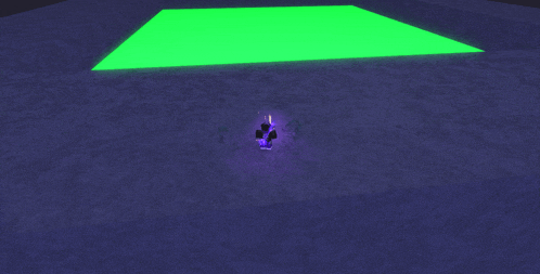 a person standing in a dark room with a green light behind them
