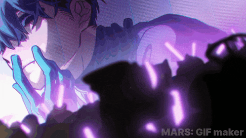 a gif of a man with purple lights and the words mars gif maker