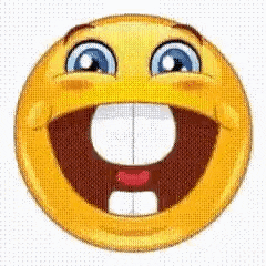 a cartoon smiley face with a big smile on it 's face .