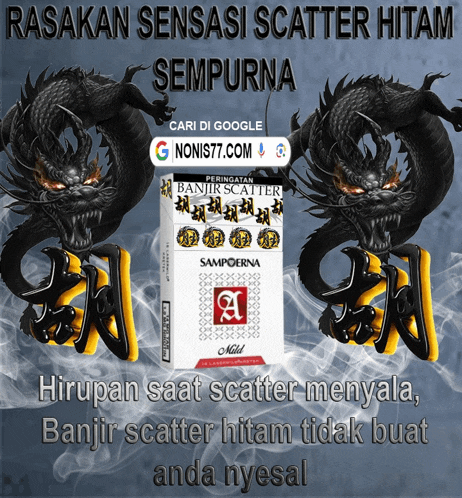 an advertisement for sampoerna cigarettes with dragons