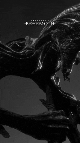 a poster for skydance 's behemoth shows a rocky landscape and says we must pursue him