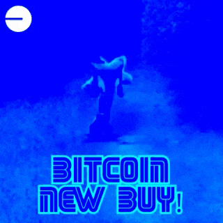 a blue background that says bitcoin new buy