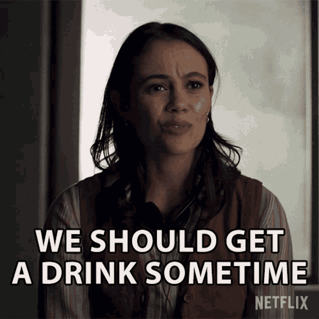 We Should Get A Drink Sometime Melody Pendras GIF - We Should Get A Drink Sometime Melody Pendras Dina Shihabi GIFs