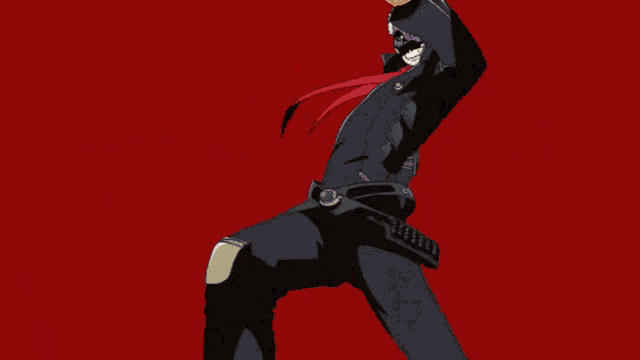 a comic book character with a skull mask on his face