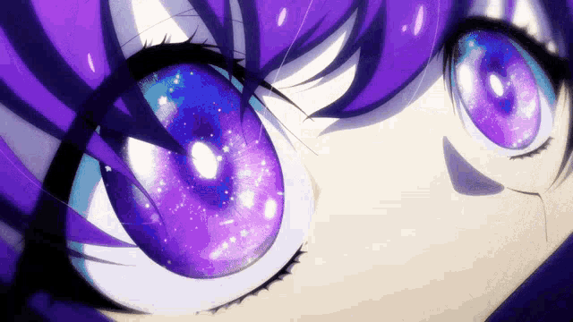 Anime Eyes Purple Eyes GIF - Anime Eyes Purple Eyes Galaxy Eyes GIFs
