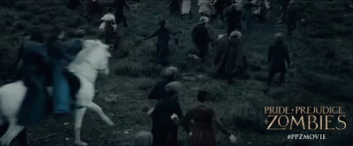 Zombies Running GIF - Pride Prejudice Zombies Running Down The Hill GIFs