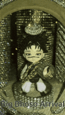 a picture of a stuffed animal with big bhoso arrival written on it