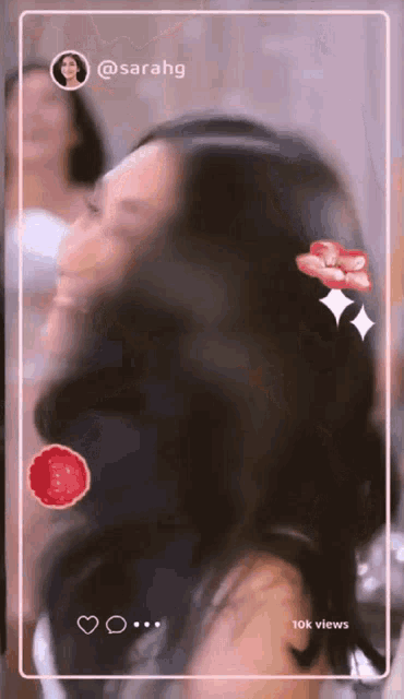 a picture of a woman with 10k views is being displayed