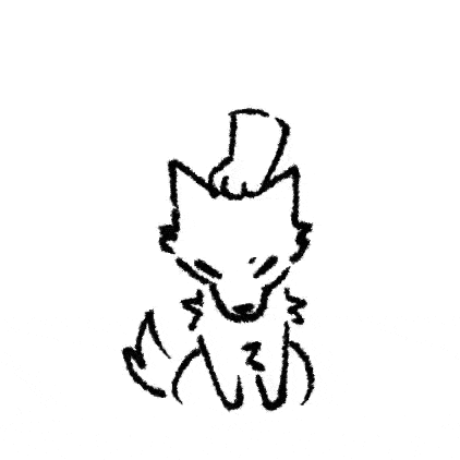 a black and white drawing of a fox with a top hat .