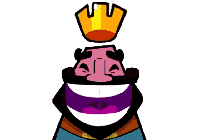 a cartoon drawing of a king with a crown on his head