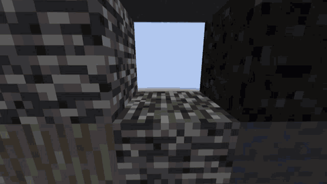 a black and white checkered background with blocks of different sizes