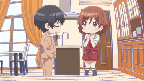 a man and a girl are standing next to each other
