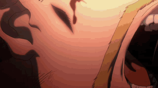 a close up of a person 's mouth with a shadow on it