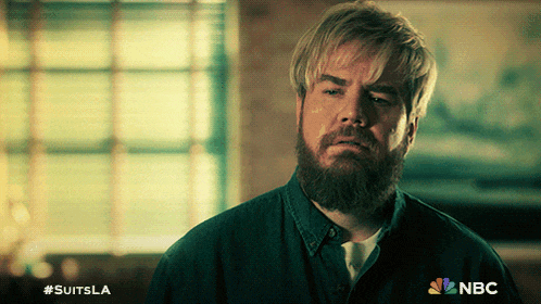 a man with a beard and blonde hair is on nbc 's suits la
