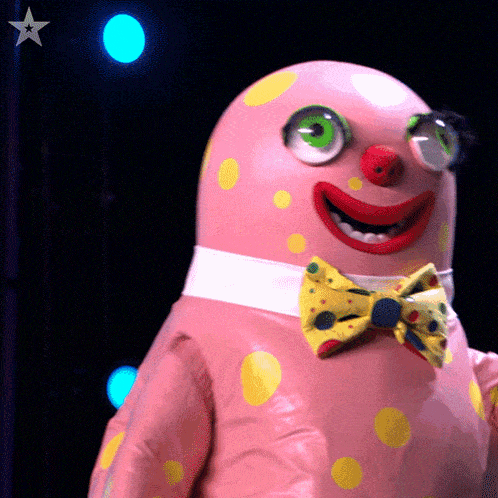 Clapping Mr Blobby GIF - Clapping Mr Blobby Britain'S Got Talent GIFs