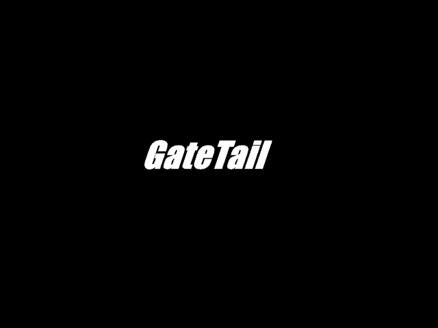 a black background with white text that says gatetail on it