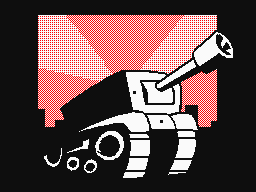 a black and white drawing of a tank with a cannon pointing at it