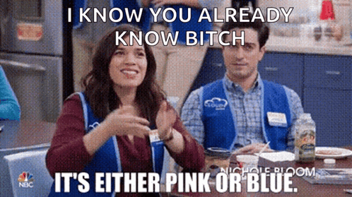Superstore Amy Sosa GIF - Superstore Amy Sosa Its Either Pink Or Blue GIFs