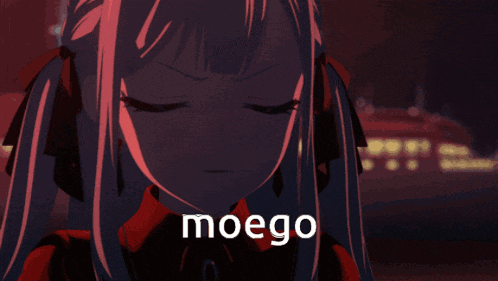 a picture of a girl with the word moego on the bottom right