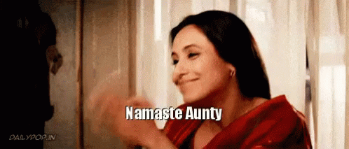 Namaste Aunty GIF - Namaste Namaste Aunty Bollywood GIFs