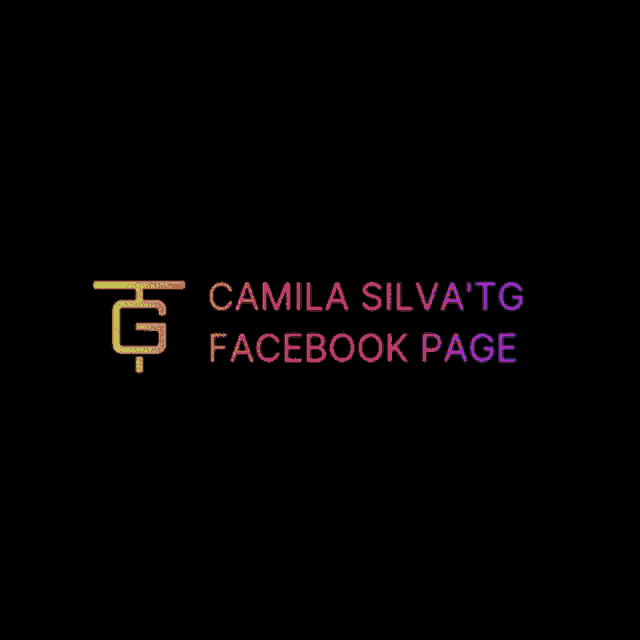a logo for camila silva ' tg facebook page on a black background