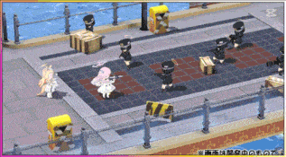 a screenshot of a video game shows a girl holding a gun and another girl holding a gun