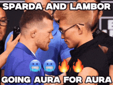 sparda and lambor are going aura for aura in this meme