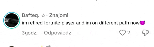 a screenshot of a facebook post that says im retired fortnite player