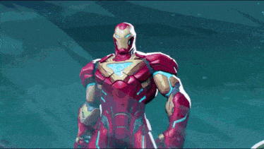 a cartoon of iron man standing next to a hulk