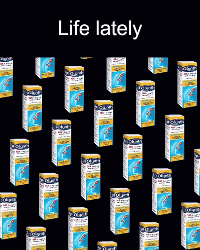 boxes of olynth are lined up in a pattern
