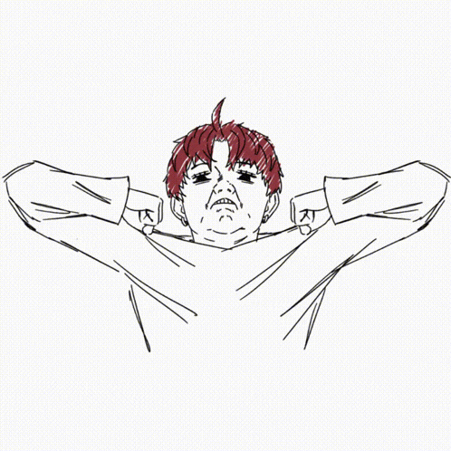 a drawing of a person with their arms outstretched and a tattoo on their chest