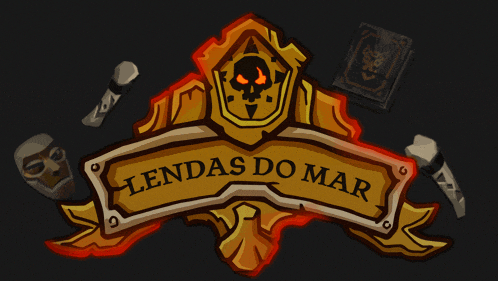 a logo for lenda do mar with a skull on it