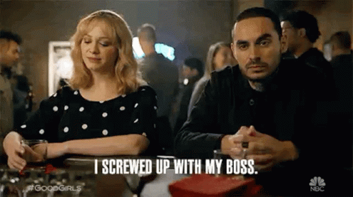 Screwed Up With My Boss Offended GIF - Screwed Up With My Boss Offended Boss GIFs