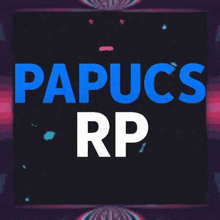 a poster that says papucs rp with a cartoon character on it