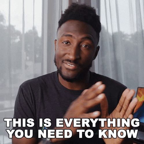 This Is Everything You Need To Know Marques Brownlee GIF - This Is Everything You Need To Know Marques Brownlee This Is All You Need To Know GIFs