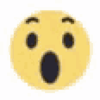a yellow smiley face with a surprised look on its face and a black mouth .