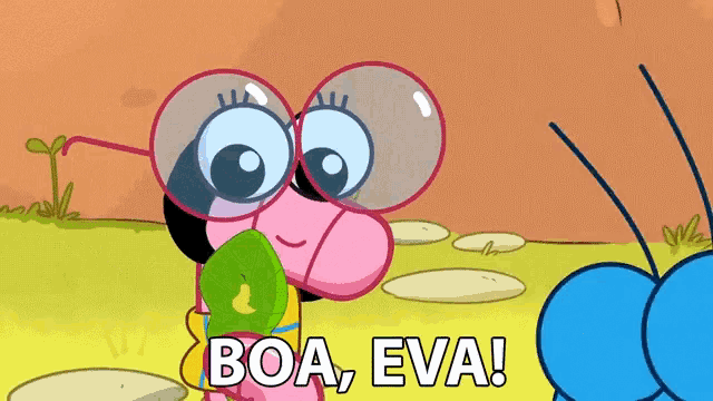 a cartoon character says boa eva in a foreign language
