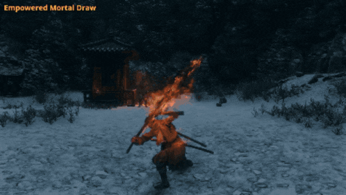 a screenshot of a video game with the words empowered mortal draw on the bottom