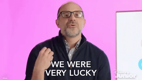 We Were Very Lucky Frank Montagna GIF - We Were Very Lucky Frank Montagna Alices Wonderland Bakery GIFs